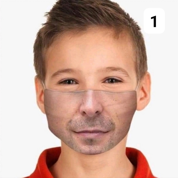 Funny Facemasks, Kid, 2 designs, Lot of 7 - Picture 6 of 7